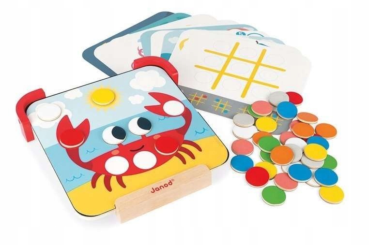 

Drewniana układanka magnetyczna Nauka kolory Janod