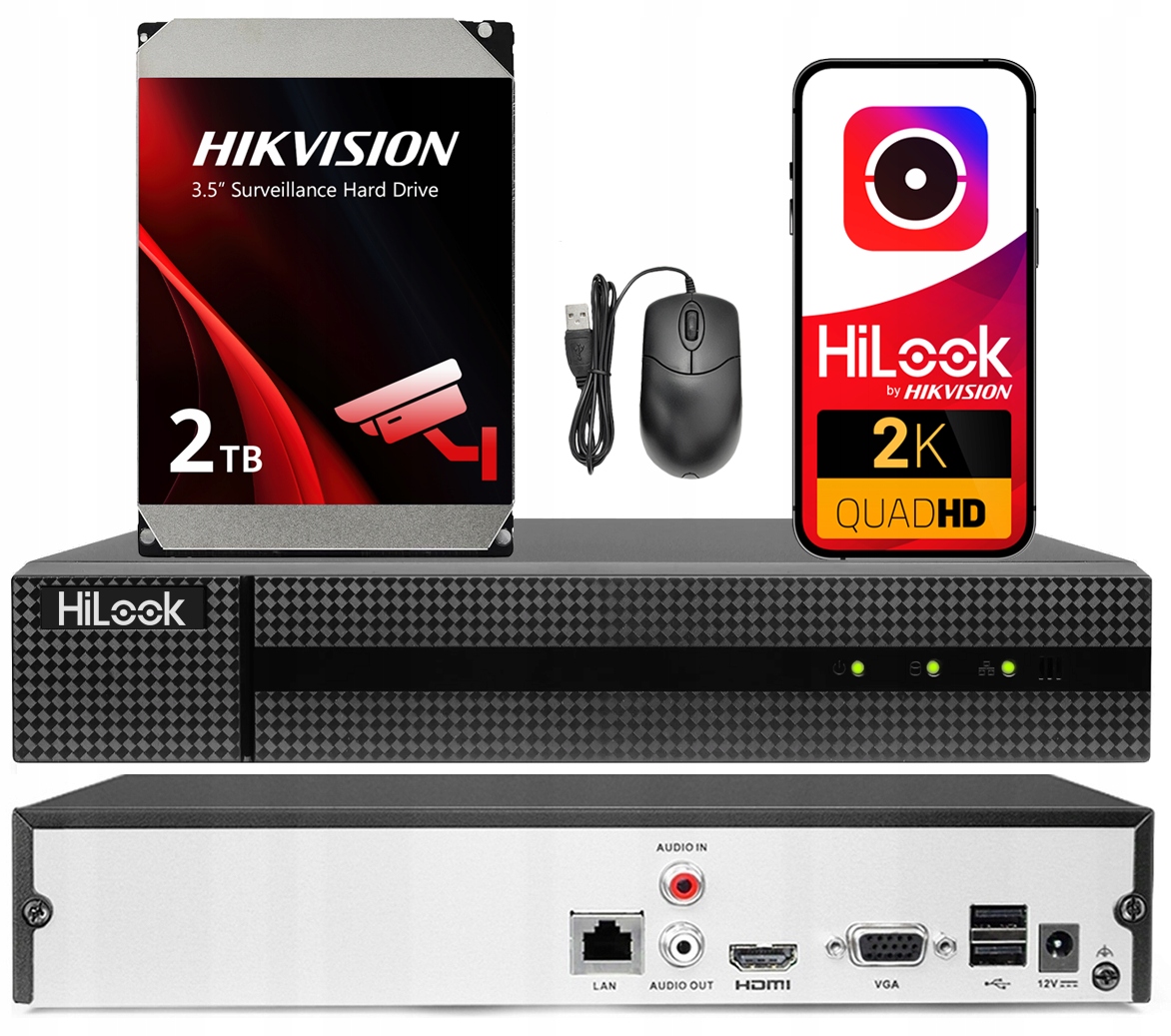 Ip rekordér 8 kamer pro 8Mpx HiLook NVR-8CH-5MP Disk 2TB Aplikace