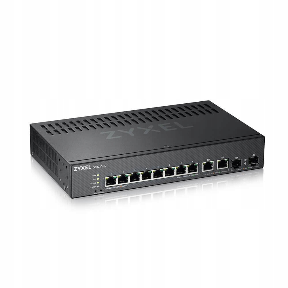 Zyxel GS2220-10, 8-port GbE L2 Switch with GbE Uplink…