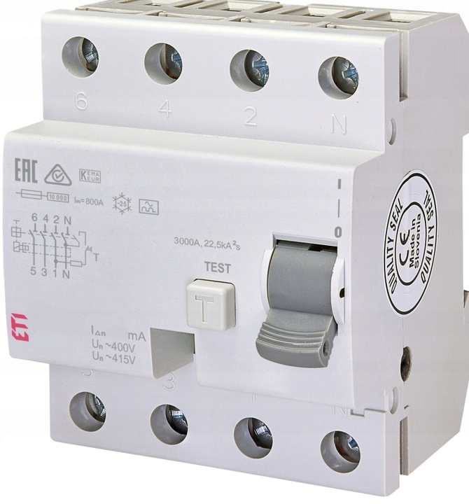 

EFI6-P4 Ac 25/0.03 Wyłącznik różnicowoprądowy 6 kA