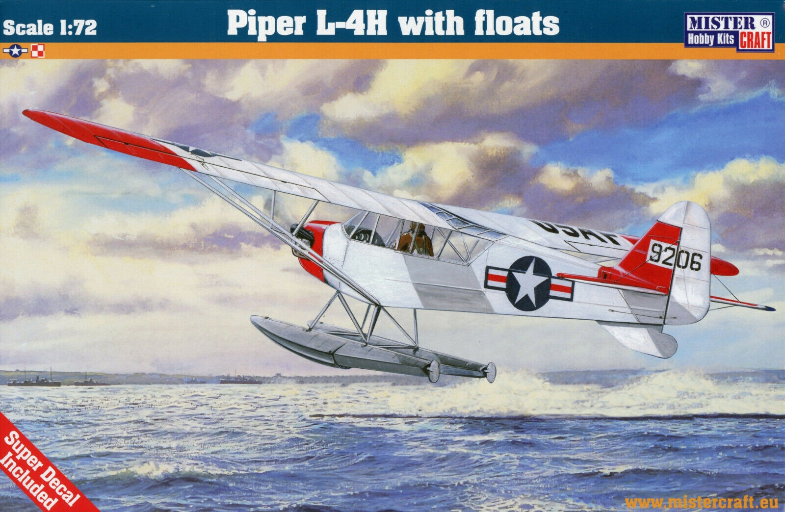 Mistercraft D-254 Piper L-4H with floats 1:72