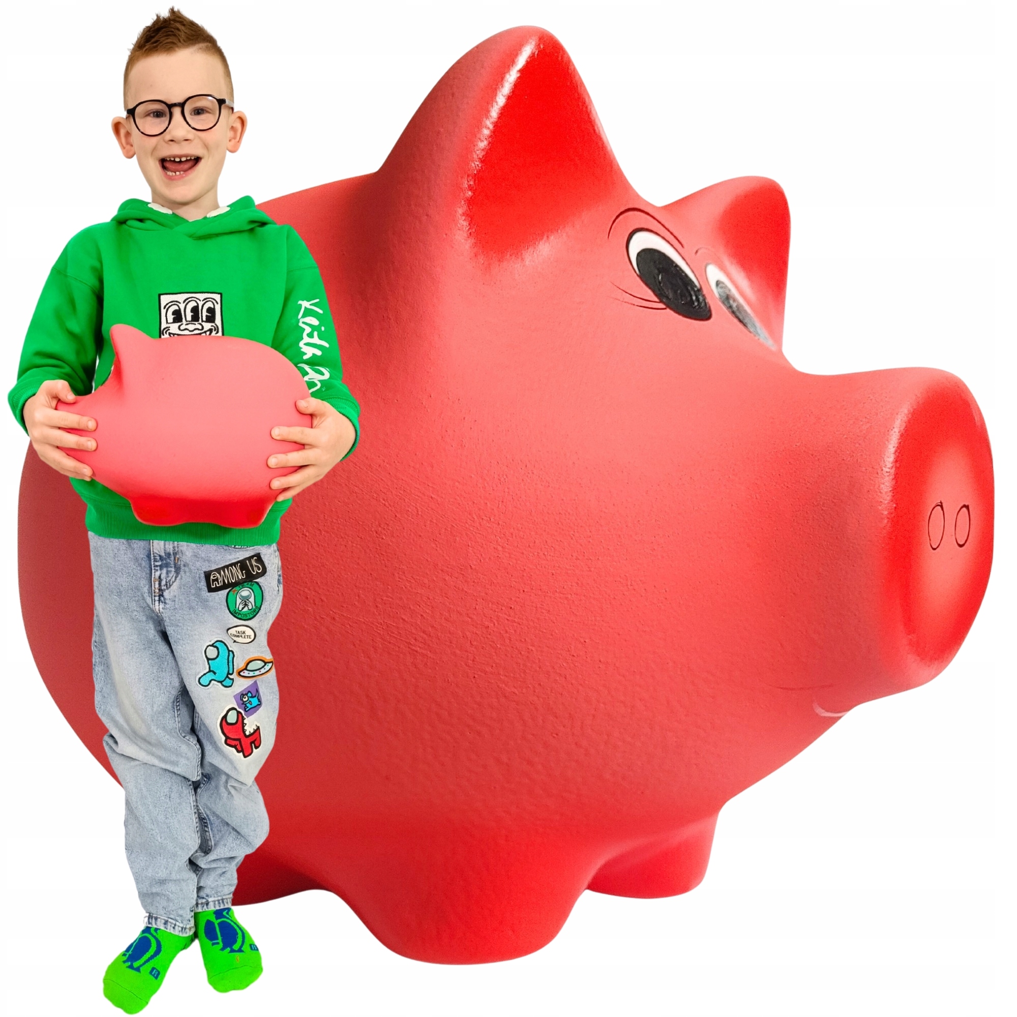 Pokladnička prasátko velké XXL k rozbití bez otevření pro děti keramická