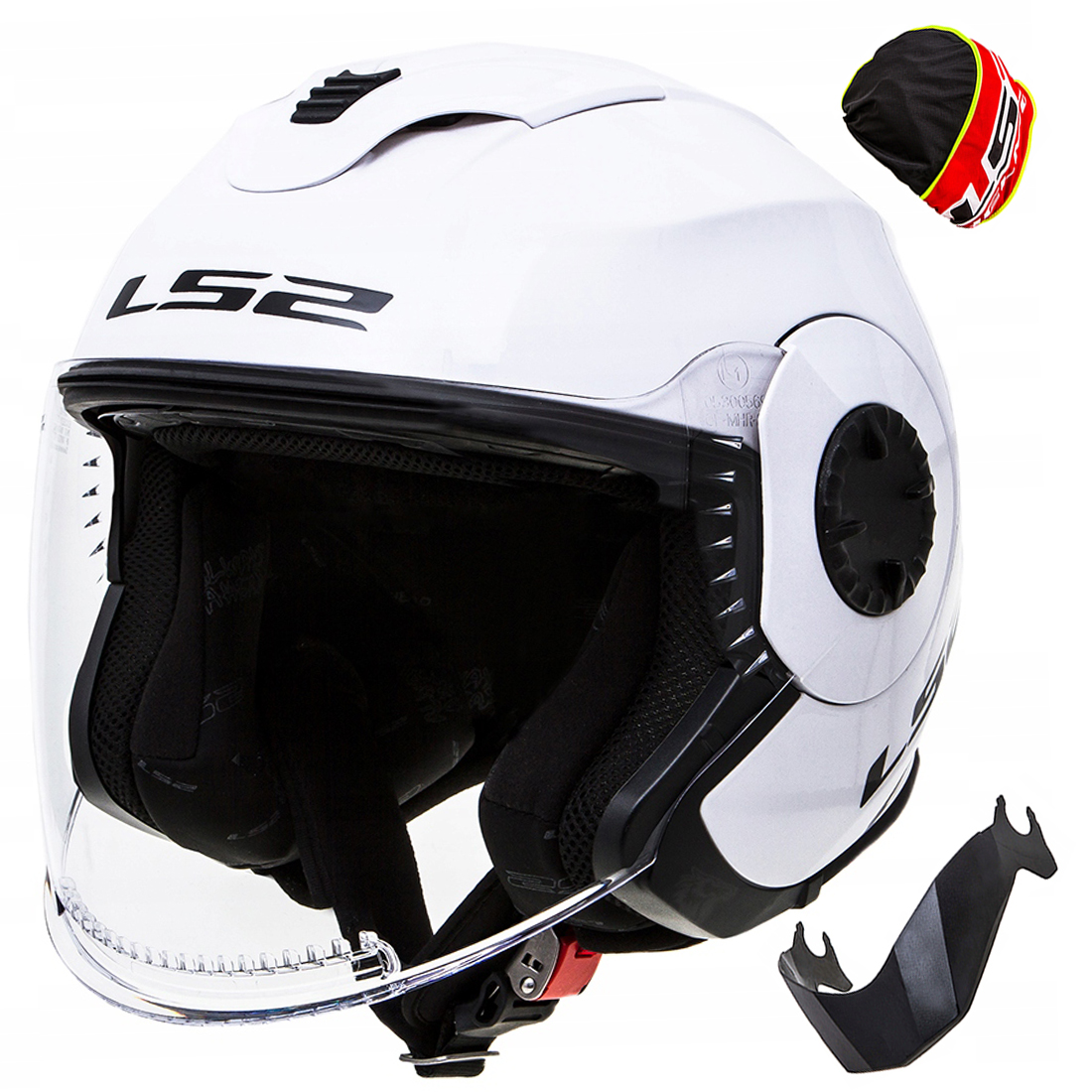 

Otwarty Biały Kask LS2 OF570 Verso Blenda 2XL