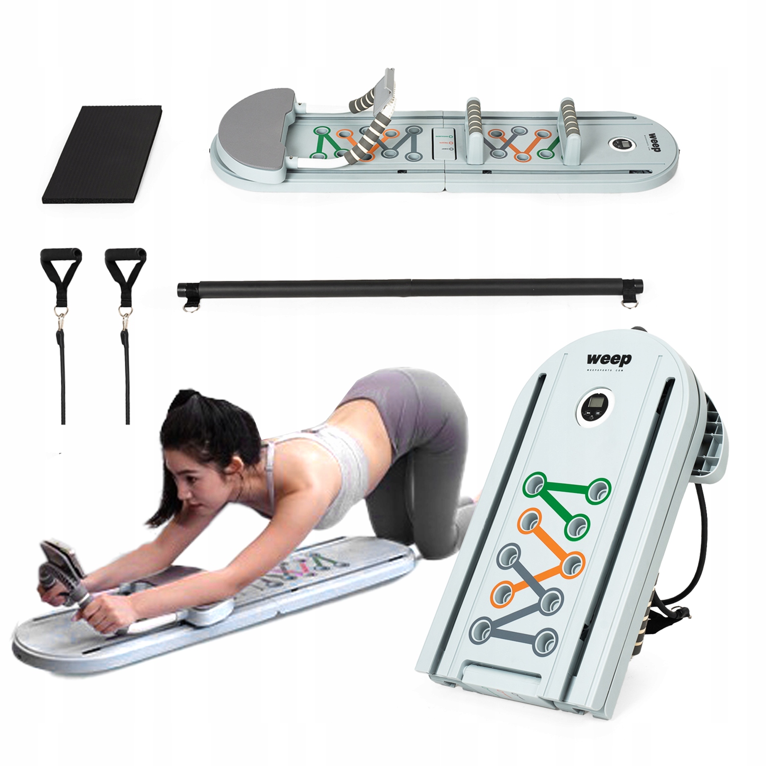 Multifunkční Deska Pro Cvičení Pilatesu Reformer Weep Tréninková Sada