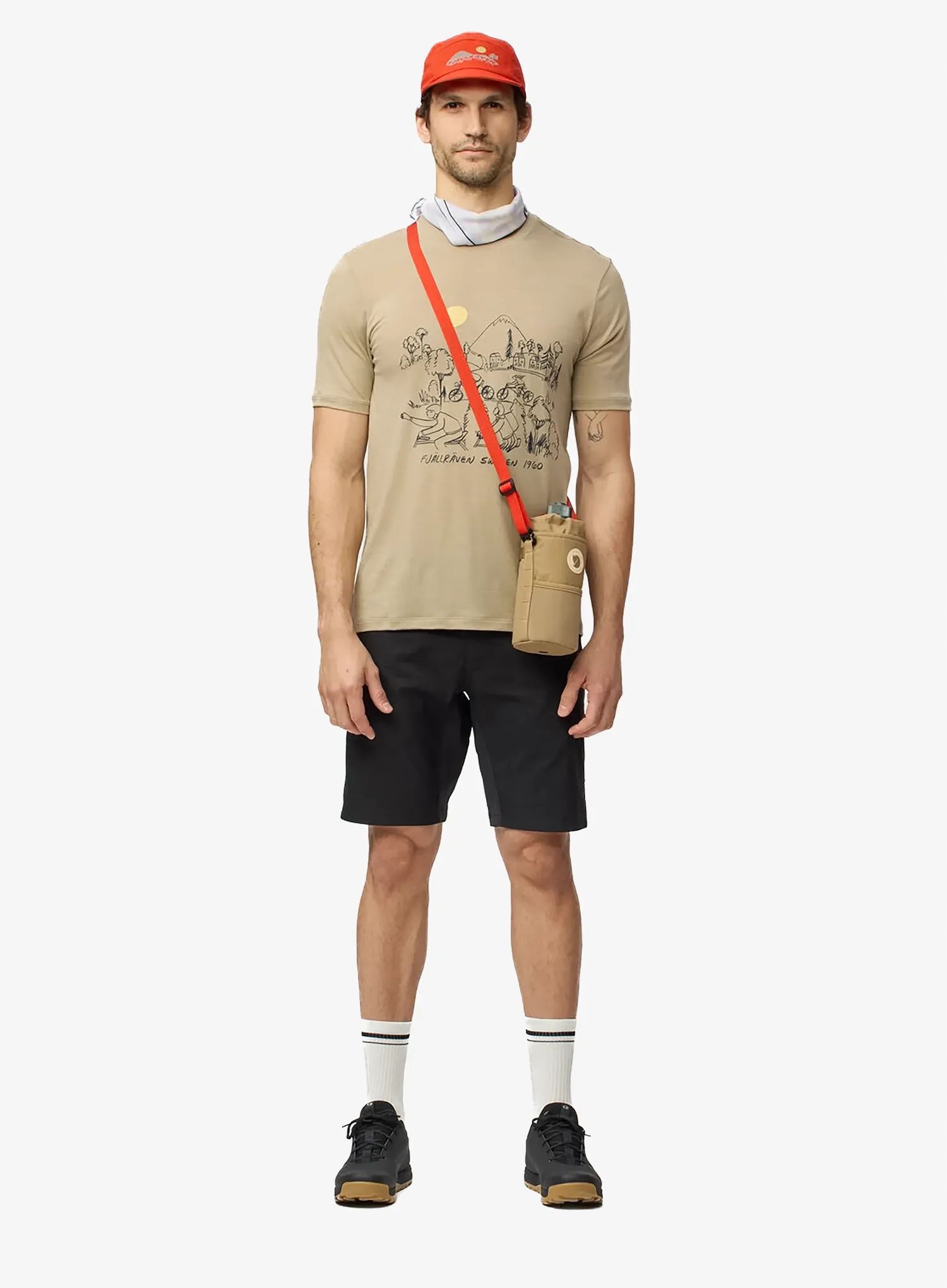 Koszulka rowerowa damska Fjallraven Hoja Lugnt Wool T-shirt fossil M