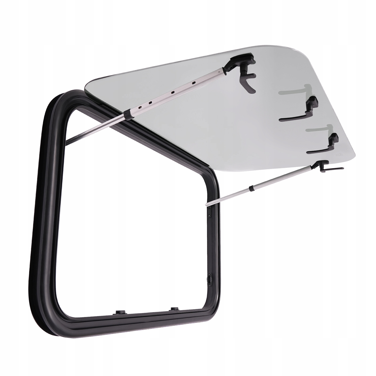 Výklopné okno do obytného vozu 90 x 55 cm s hliníkovým rámem a moskytiérou