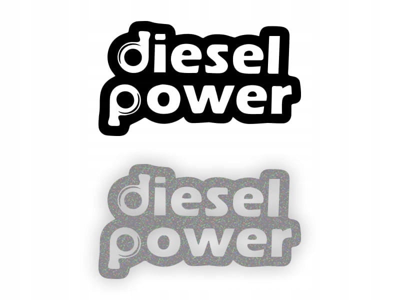 DIESEL POWER - Naklejka na samochód na auto ODBLASKOWA
