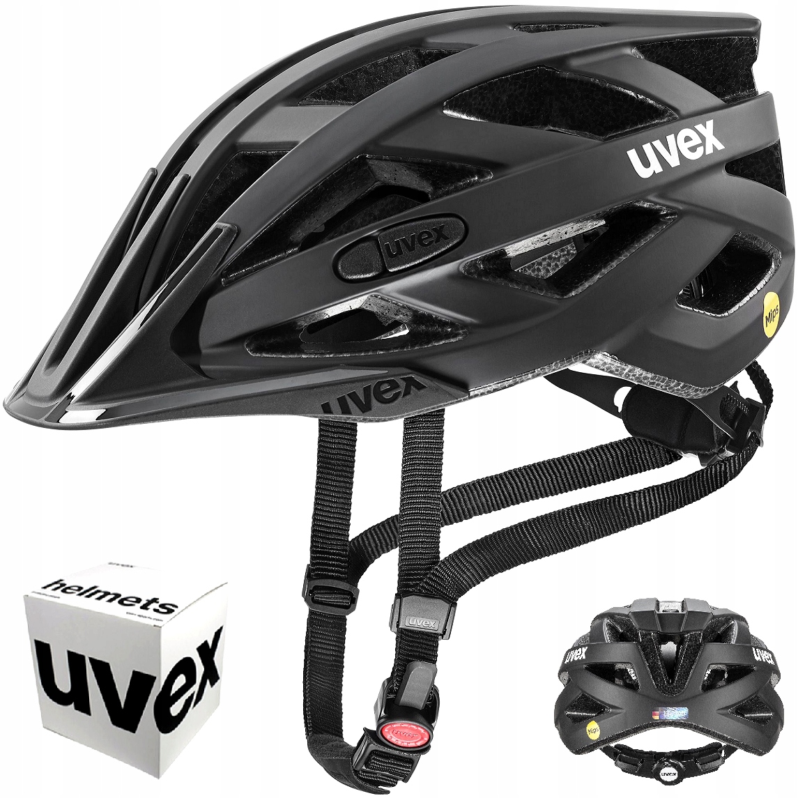 Cyklistická přilba Uvex I-vo CC Mips 52-57 cm, vše v černé matné barvě