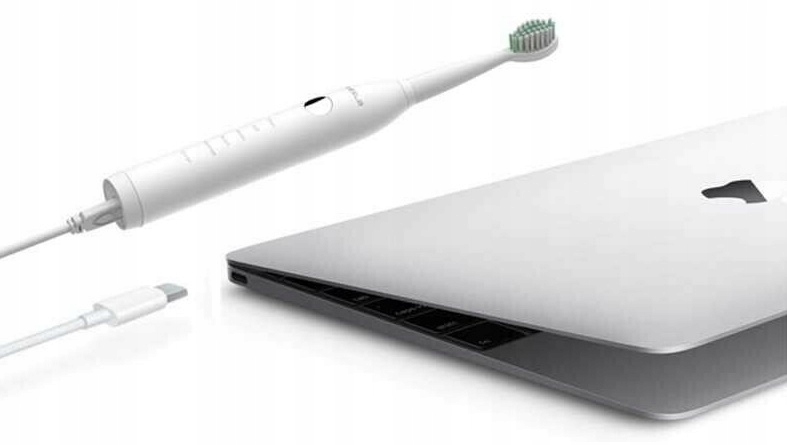 SONICZNA SZCZOTECZKA DO ZĘBÓW TESLA 5 FUNKCJI BIAŁA + 2 KOŃCÓWKI Marka Tesla