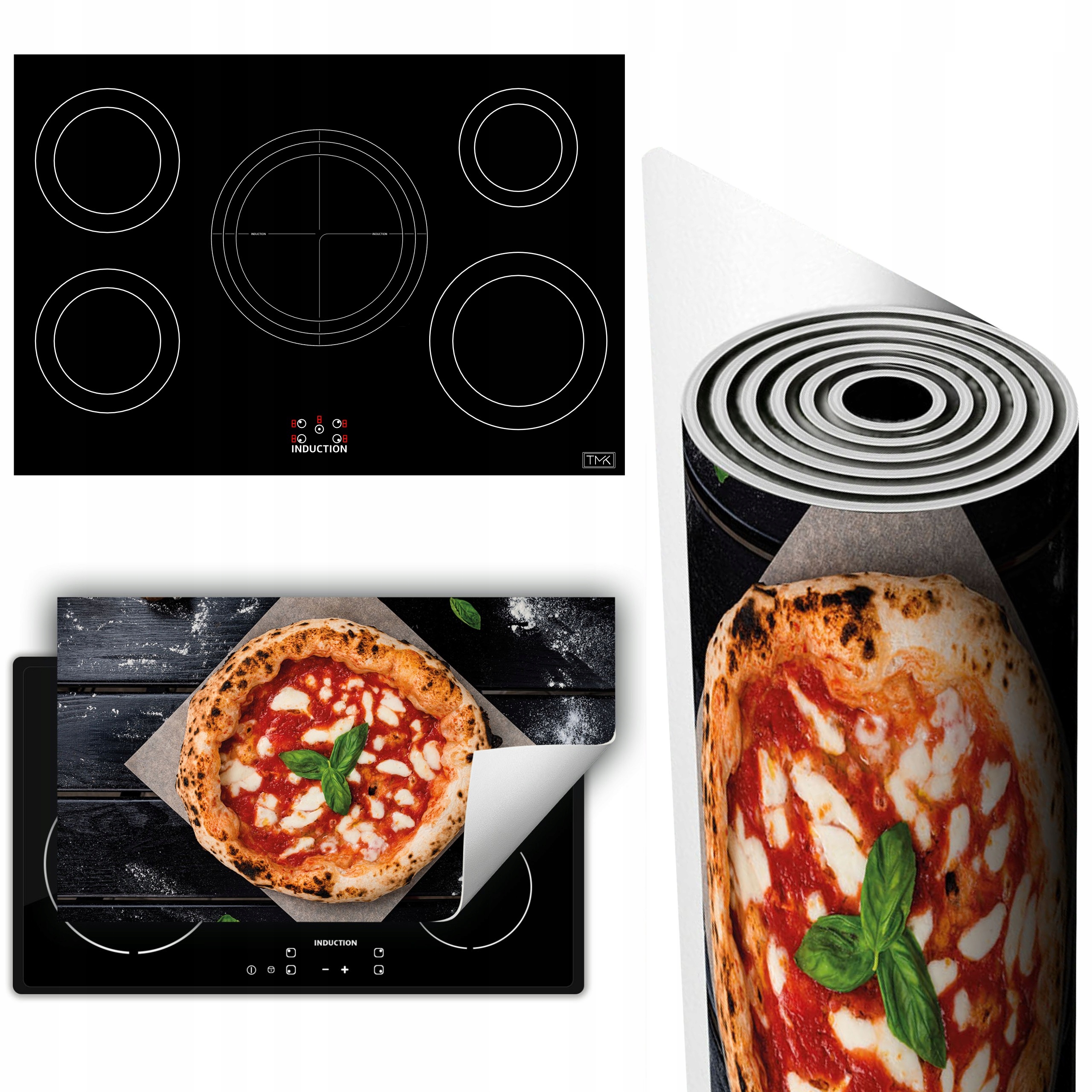 Vinylová Podložka Ochrana Kuchyňské Desky 90x52 Pizza dřevo