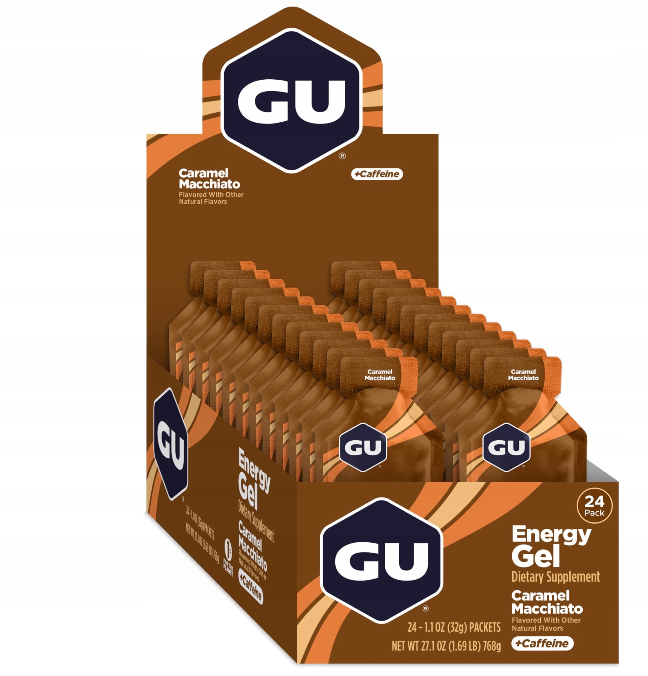 24x Gu Energetický gel Caramel Macchiato Bcaa, příchuť káva karamel