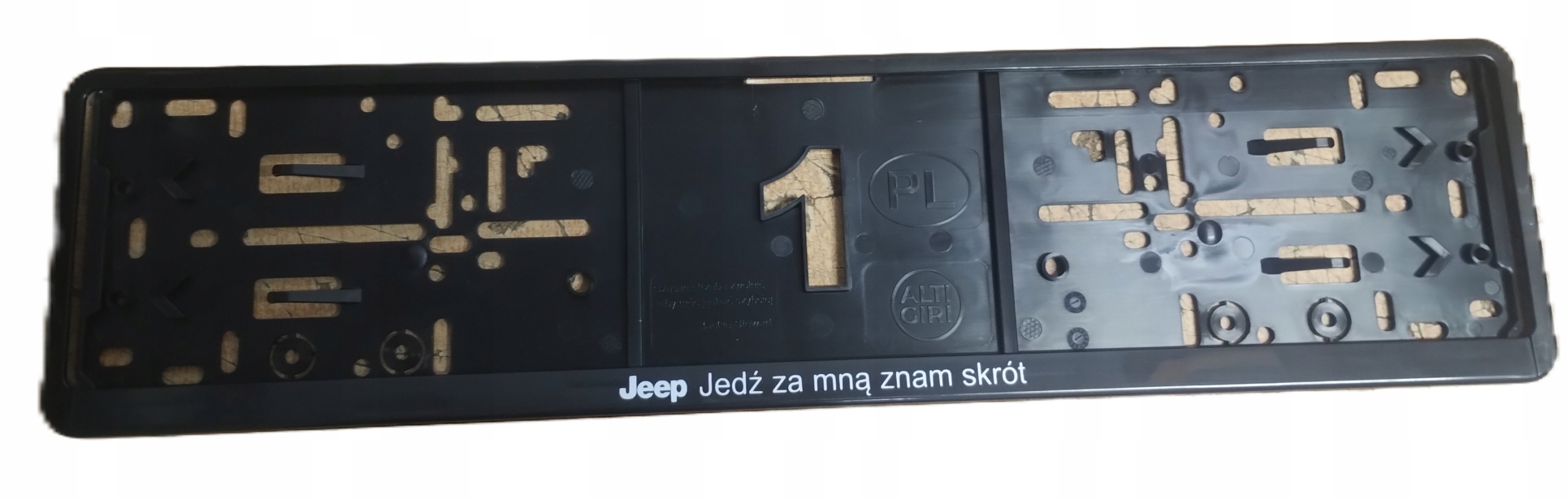 Ramka ramki tablicy rejestracyjnej Jeep 2 szt. (jedź za mną znam skrót)