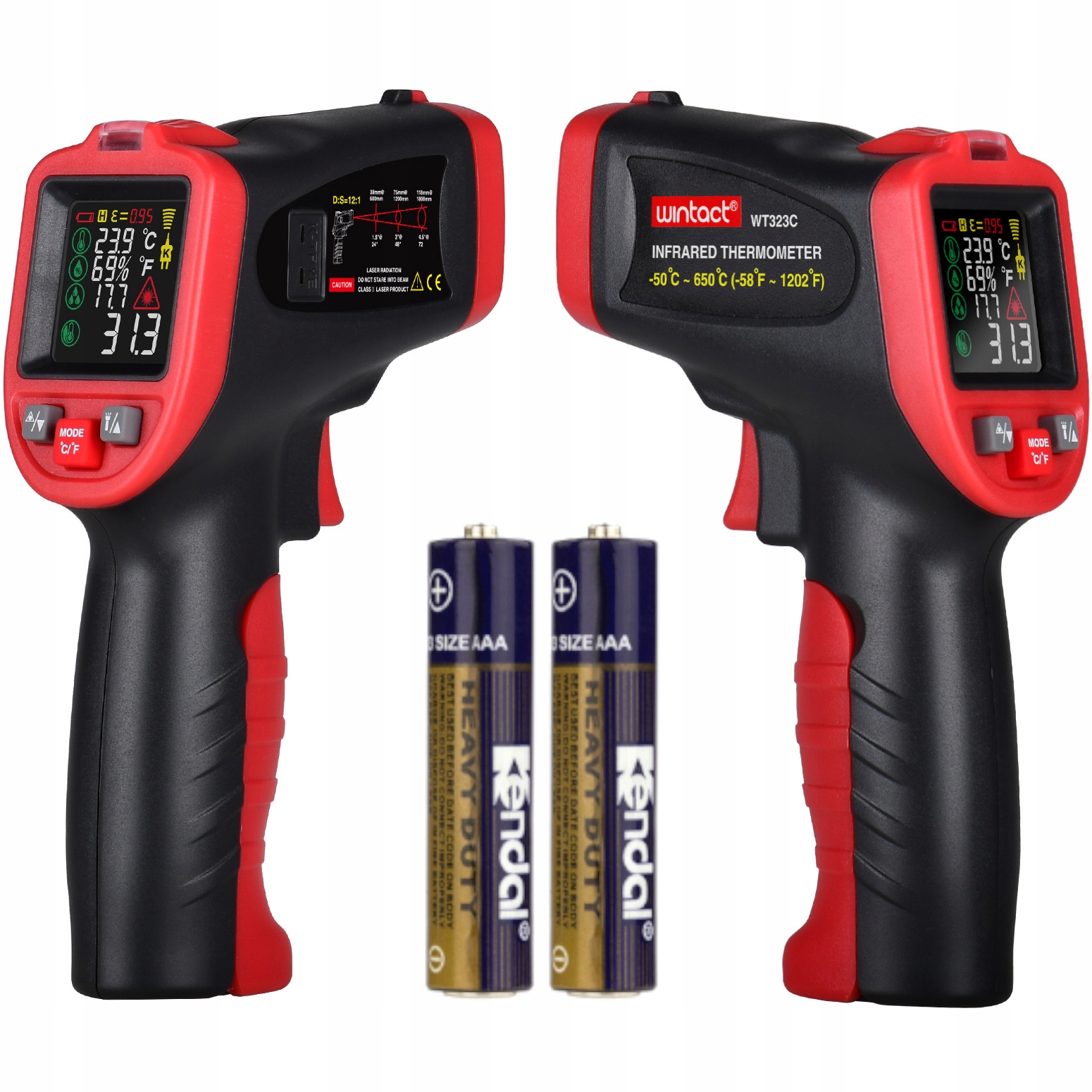 PIROMETR TERMOMETR BEZDOTYKOWY LASEROWY -50 +650