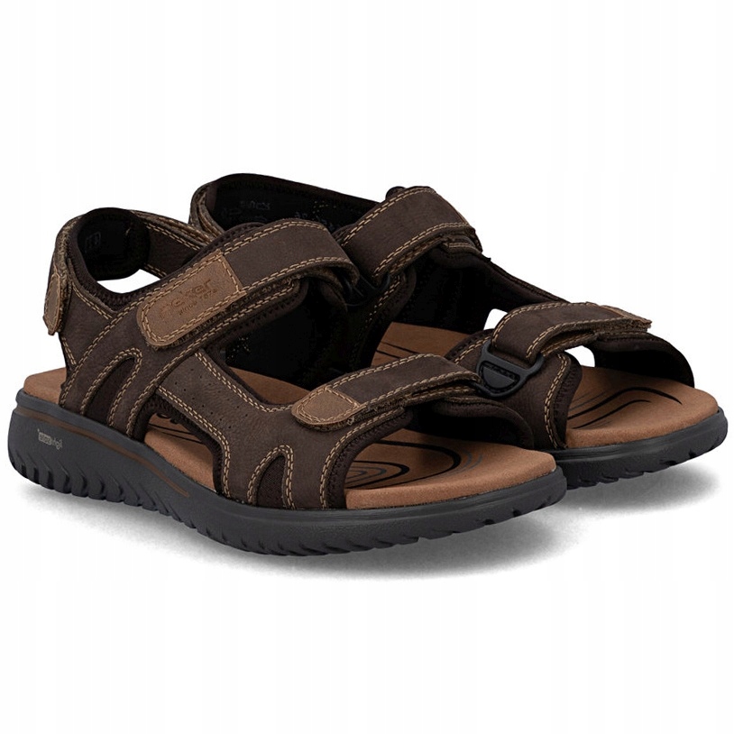 Pánské sandály Rieker 26450-26 Brown hnědé Kůže Vel. 44