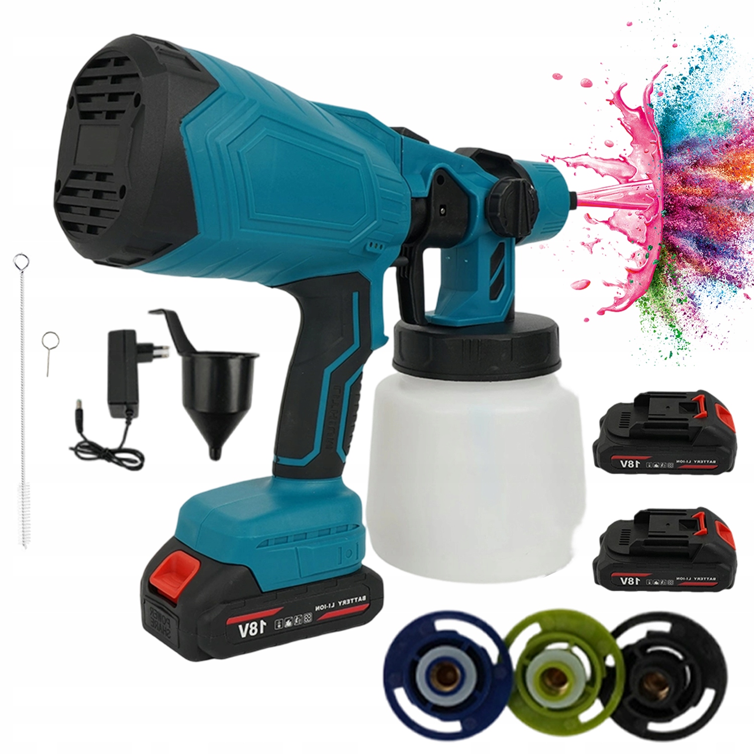 18V Stříkací Pistole Se 3 Režimy Stříkání Pro Mnoho Materiálů