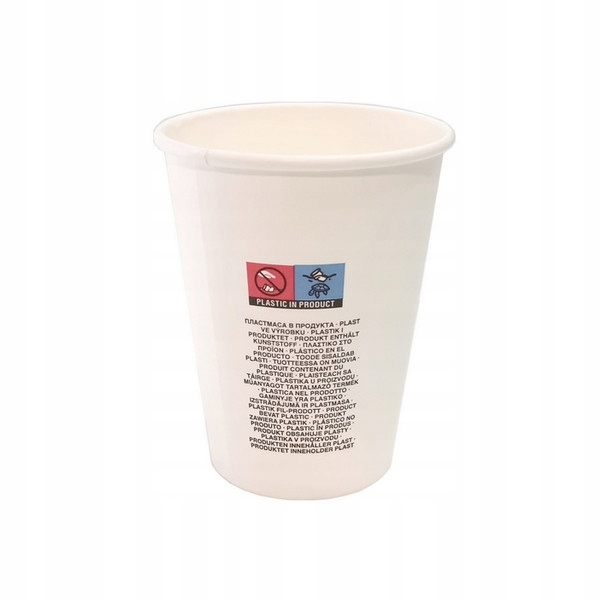 

Kubki papierowe białe jednowarstwowe 300ml 50szt