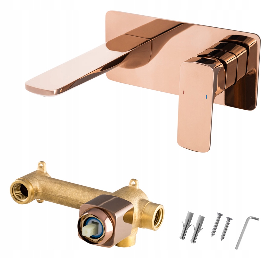 Cubic Rose Gold Podomietková Umývadlová Batéria