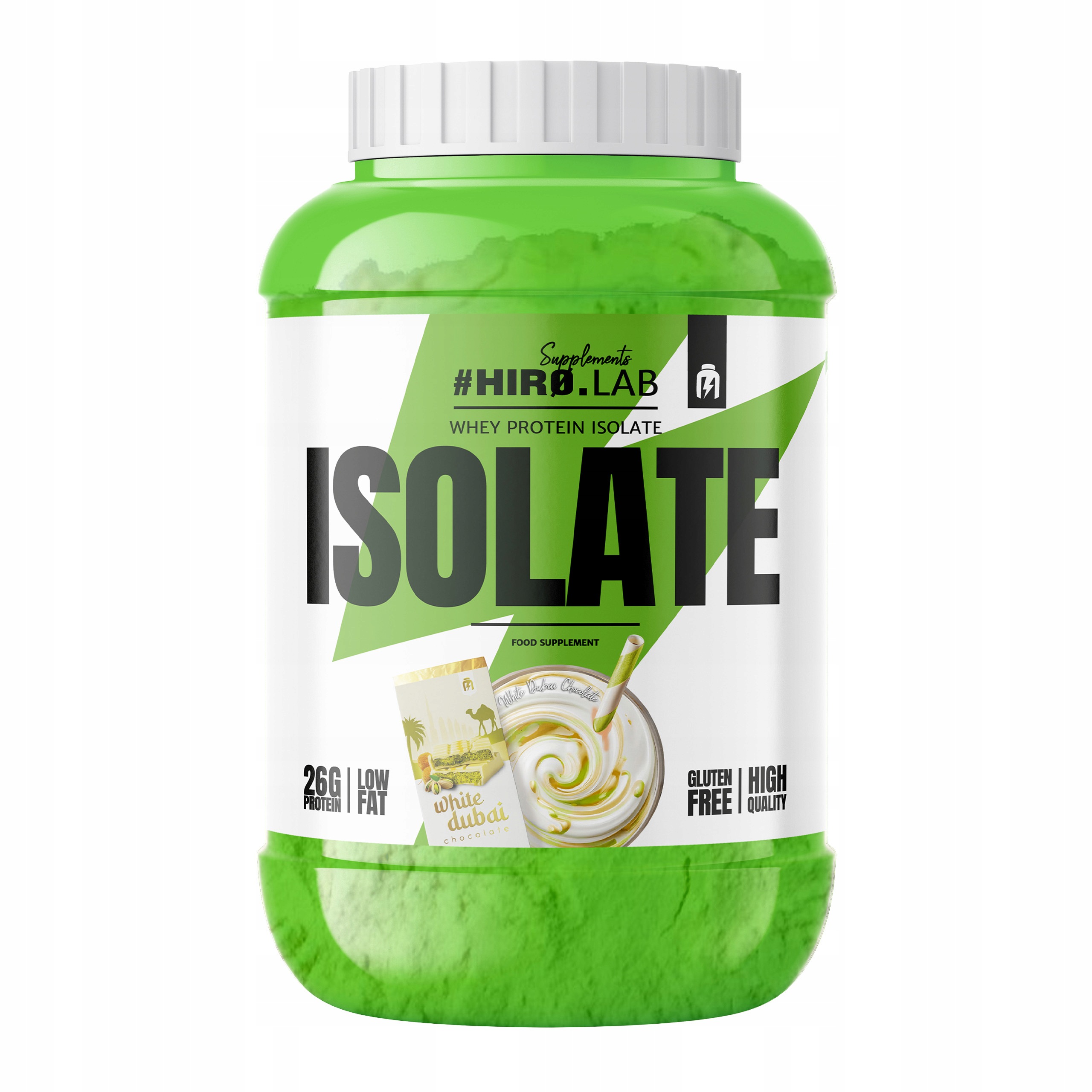 Hiro.Lab Whey Protein Isolate 1800 g Bílkoviny Izolát Wpi Dubajská Čokoláda