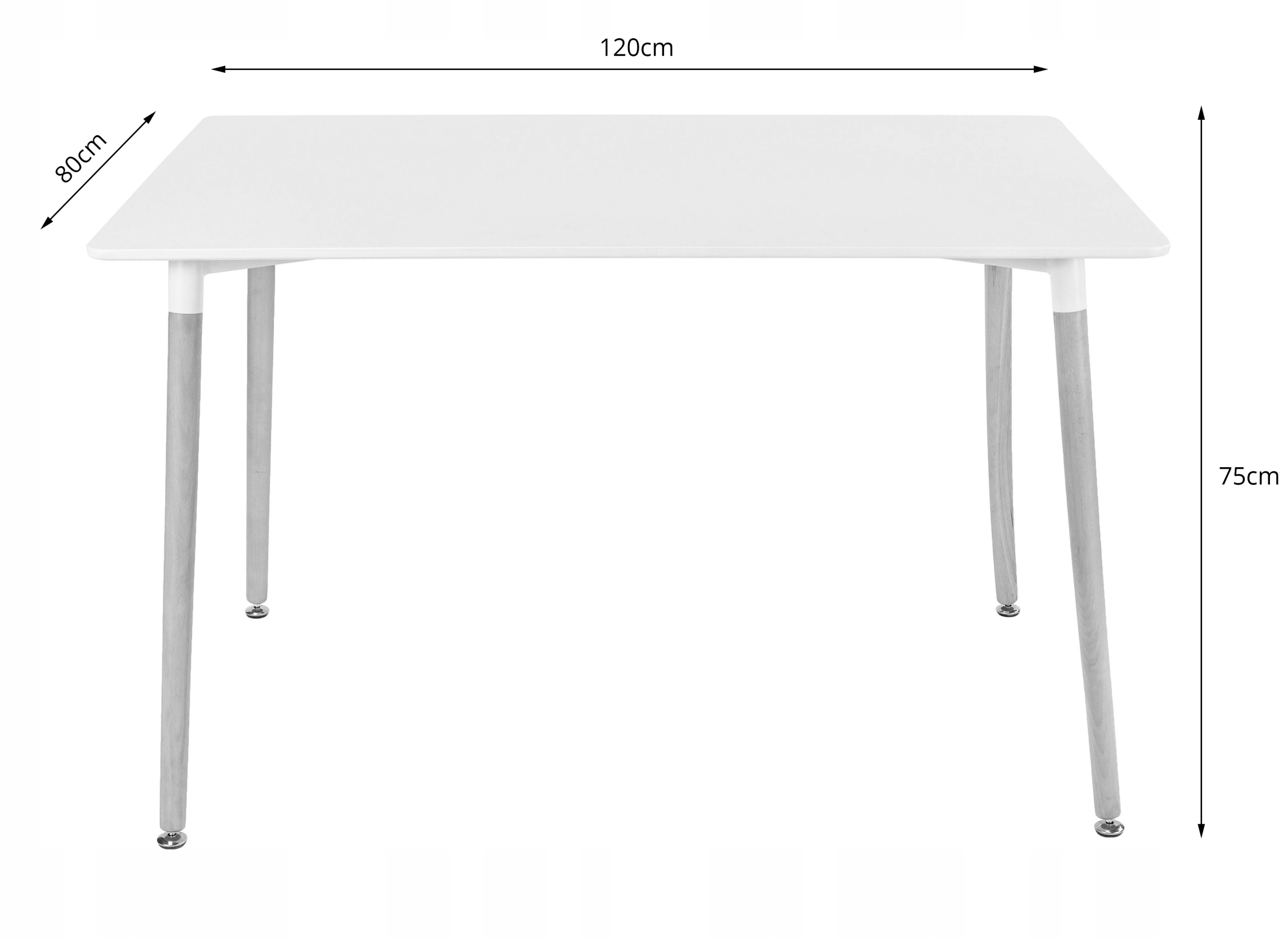 Стол кухонный обеденный 120 см. Стиль Модерн TRE. Цвет мебели: светлый бук.