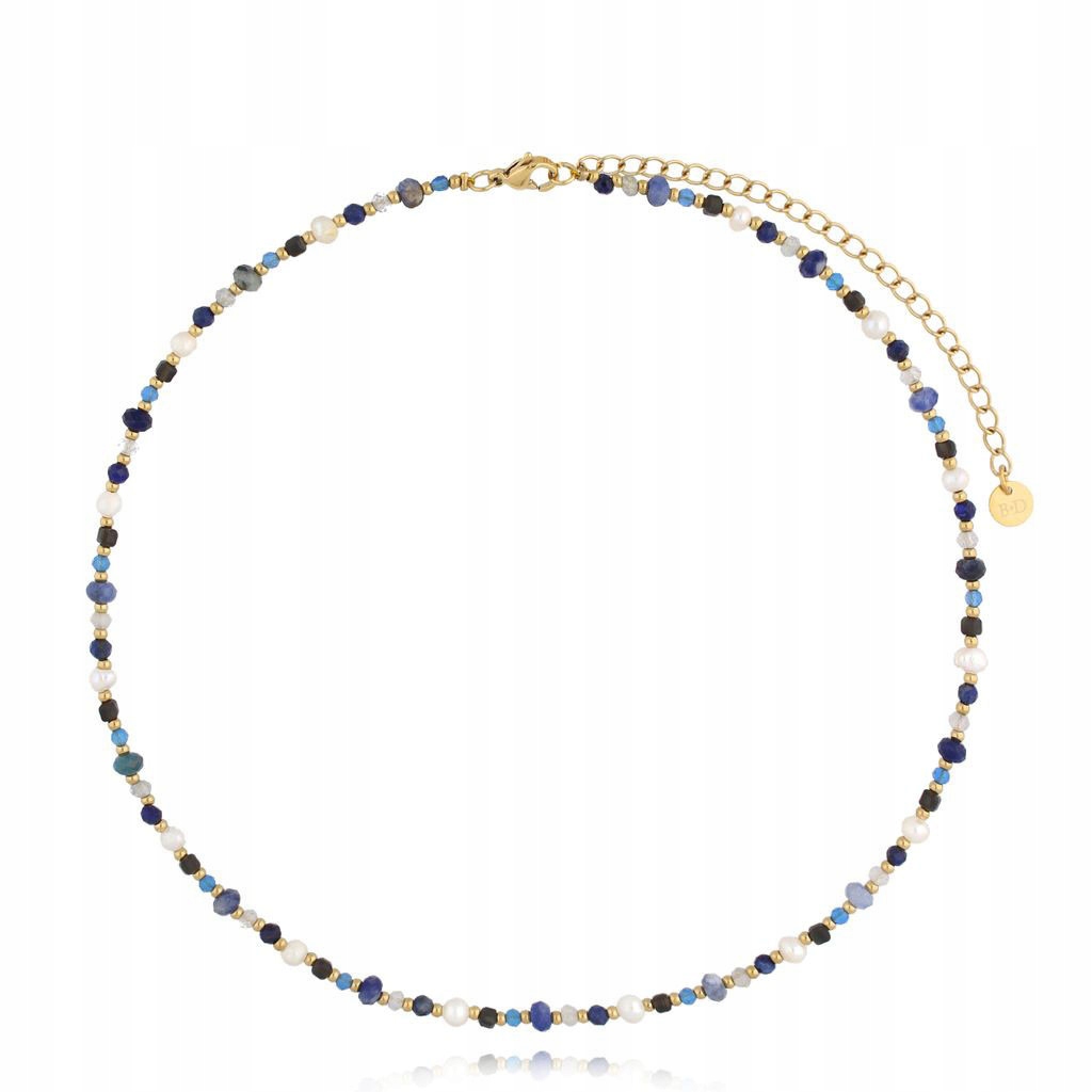 Náhrdelník By Dziubeka vícebarevný achát 44 cm