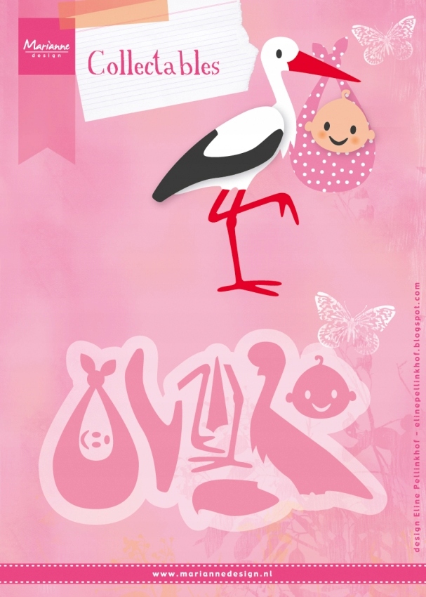 Wykrojnik Collectables- Baby Stork/ Bocian/dziecko
