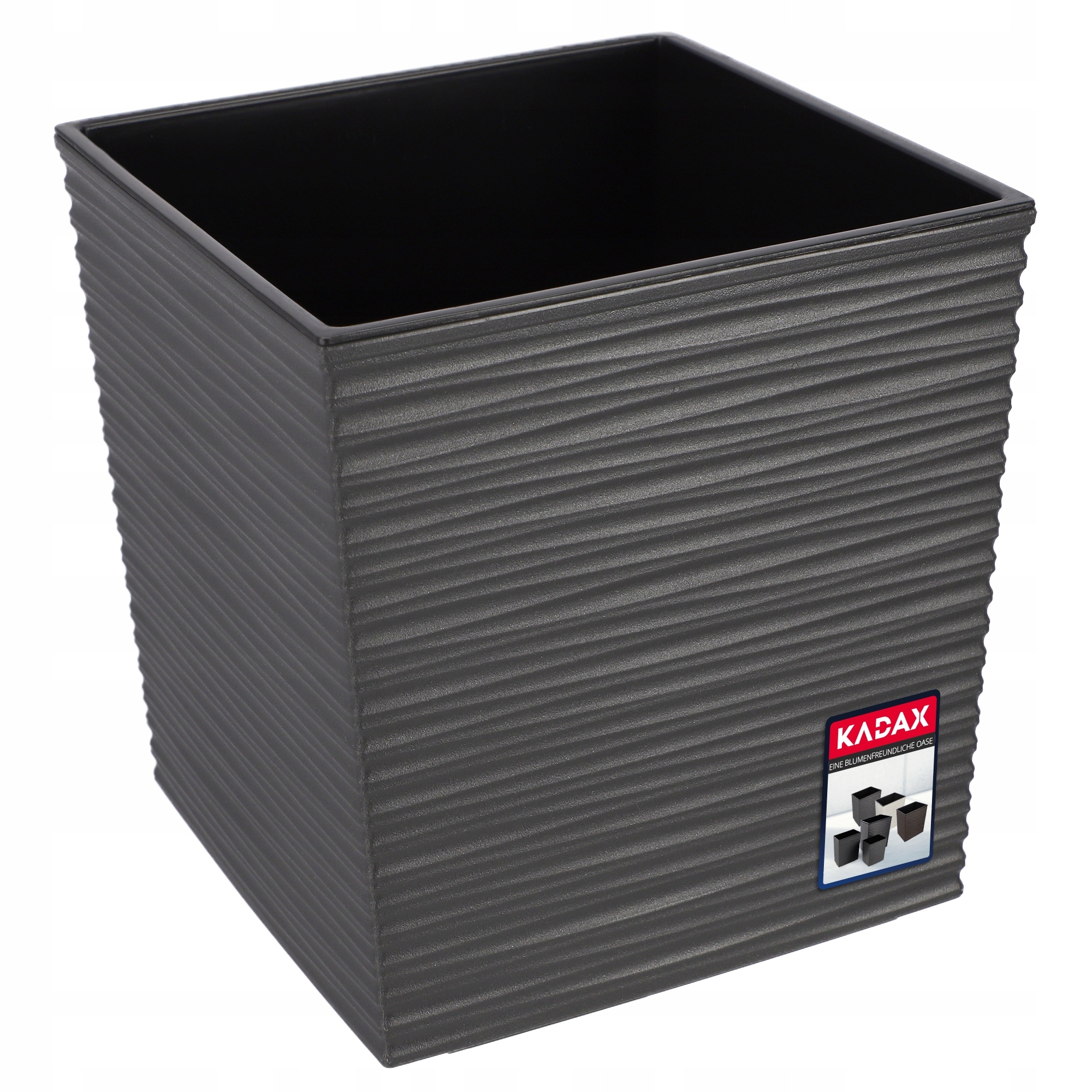 Květináč Květináč Záhon 40 cm Obal Na Květináč S Vkladem Plastový Šedý