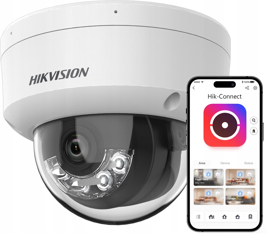 Kamera Ip 6MPx Hikvision Poe DS-2CD1161G2-LIU 2.8MM IK08 IP67 Aplikacja