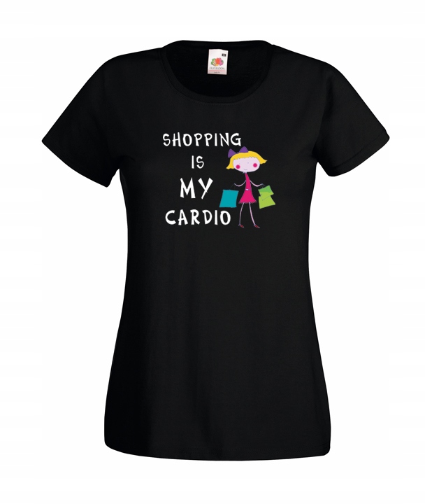 

M Koszulka Damska Shopping Is My Cardio Wzór
