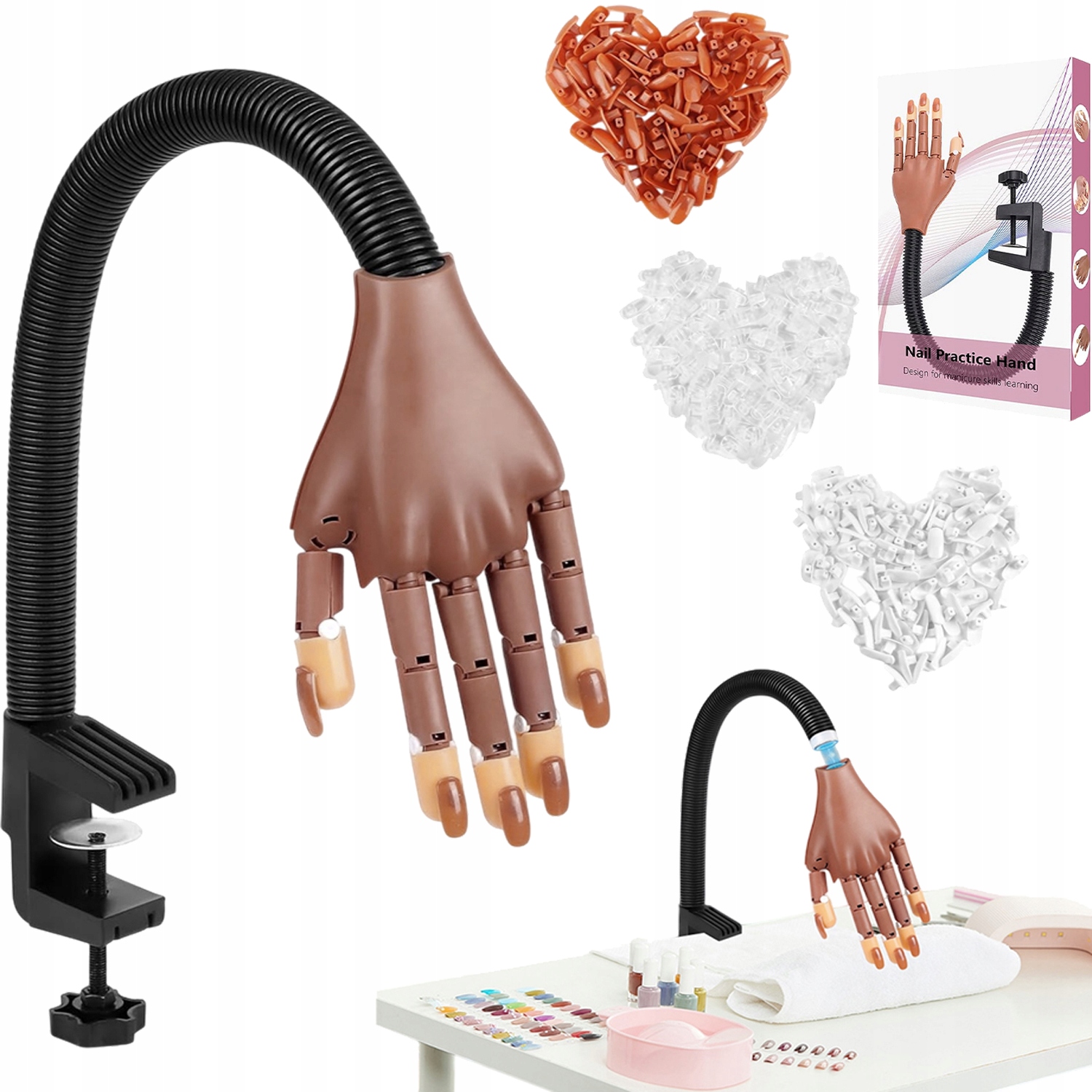 kosmetická ruka pro cvičení nehtů do salonu, profesionální tipy 300