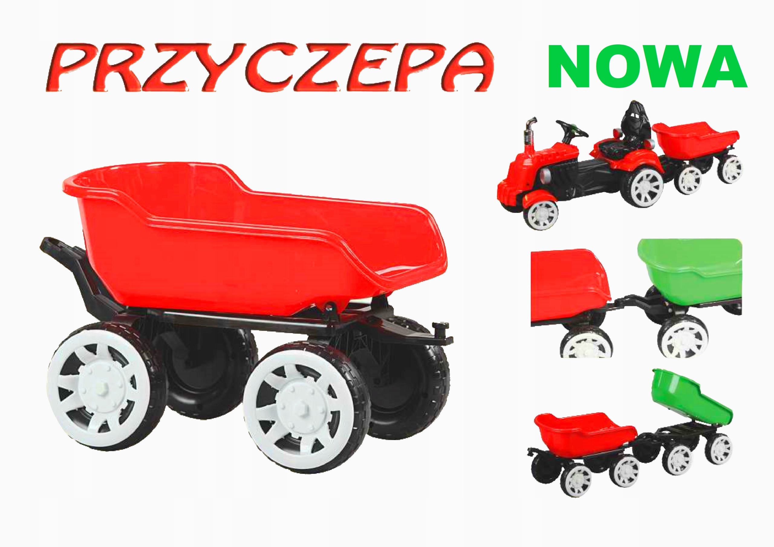 SUPER QUAD NA PEDAŁY Z PRZYCZEPĄ 3 kolory GRATISY Kod producenta Bed-Pol