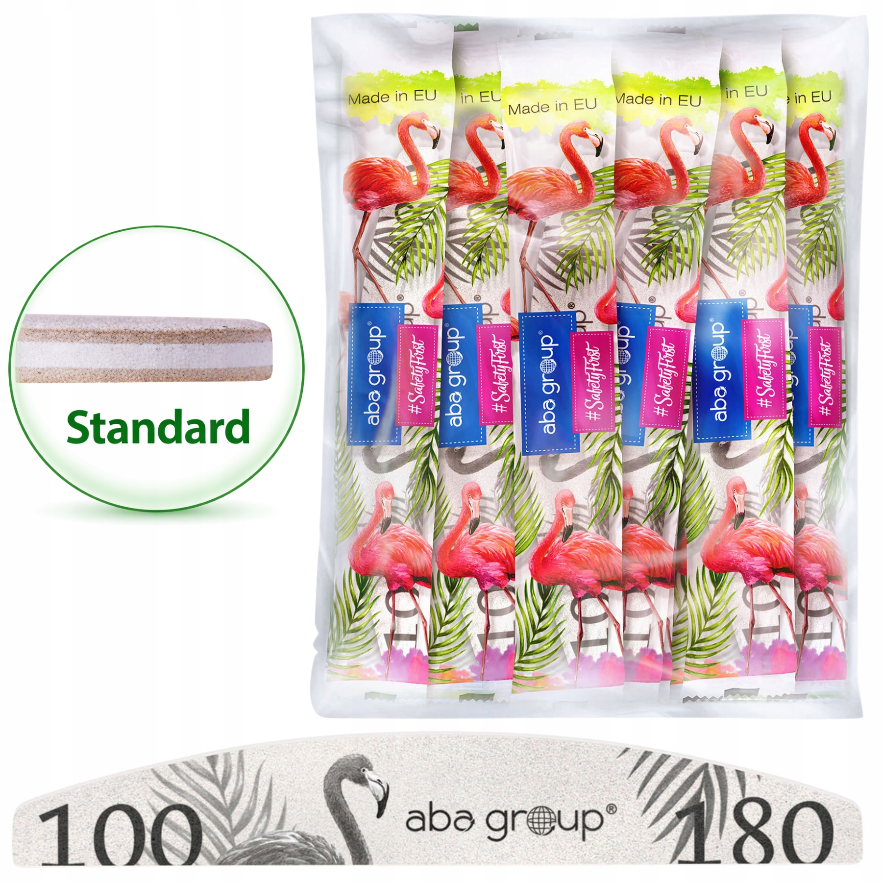 Aba pilník na nehty 100/180 Loďka 2 x 100 Ks Standard Ve fólii Půlměsíc