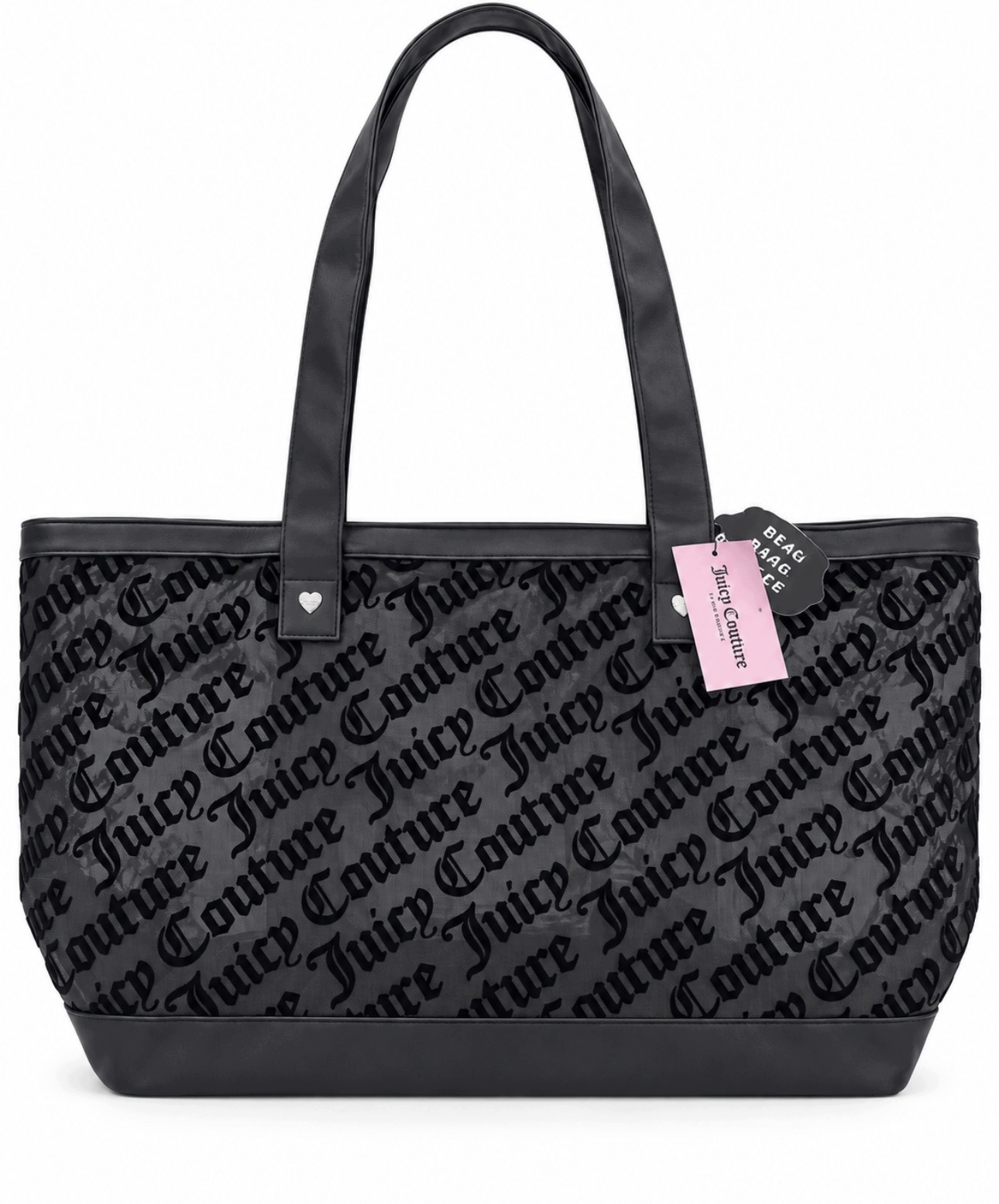 Kabelka Juicy Couture Velká Shopperka Černá Taška Přes Rameno Kosmetická Taška