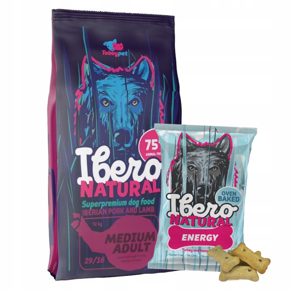 Levně Balíček pro psy středních plemen Ibero Medium Adult Snack Energy