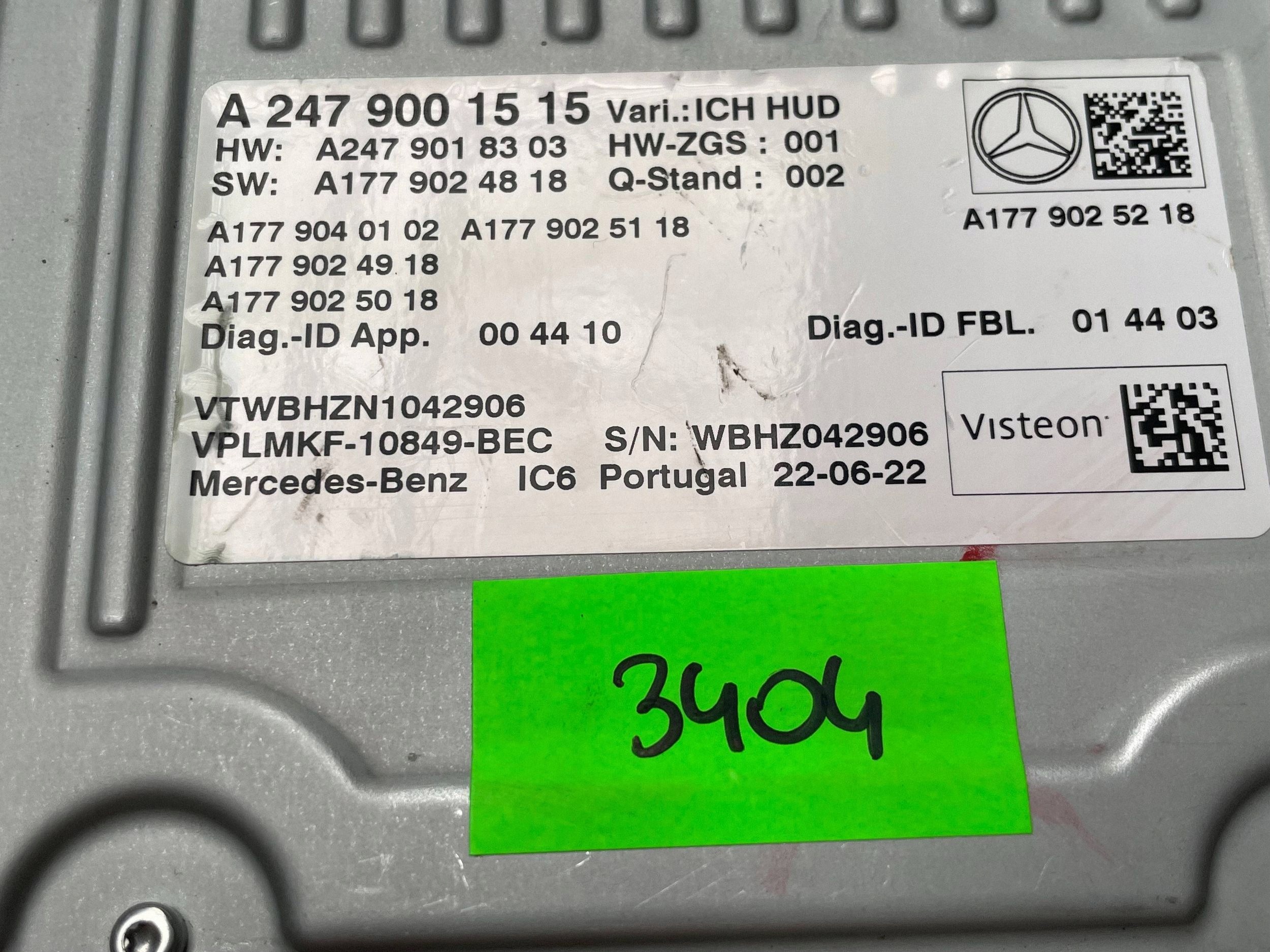 MERCEDES W247 Module Instruments tachymètre compte tours A2479001515 !J