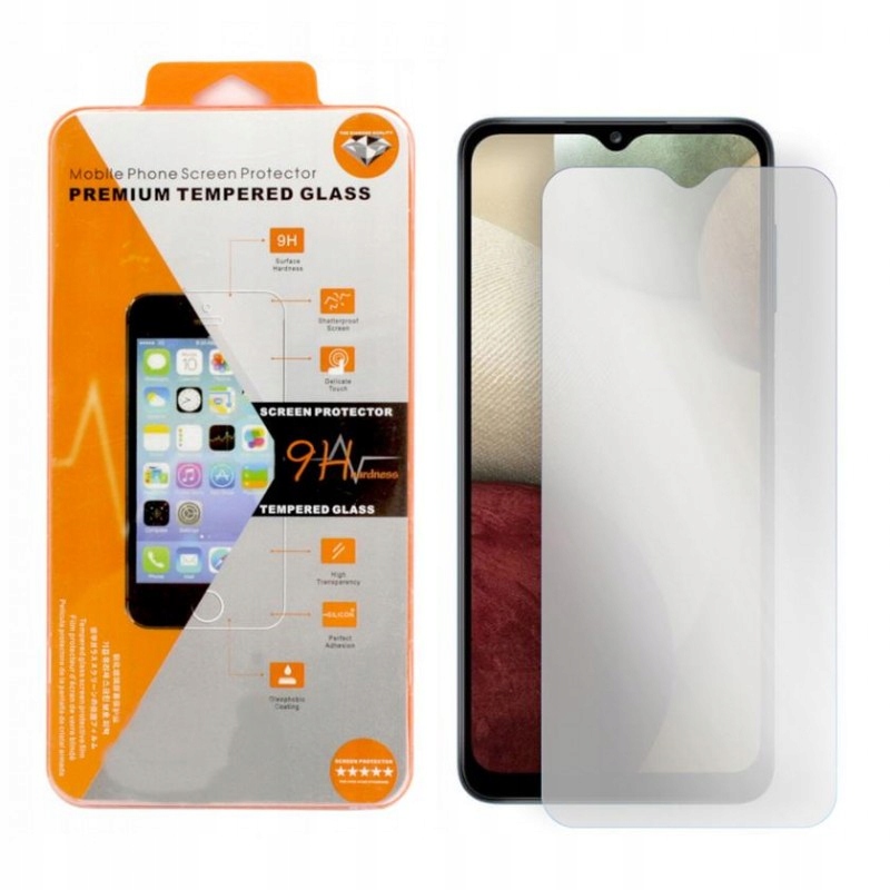 

9H Szkło do Samsung Galaxy A12 M12 pomarańczowe