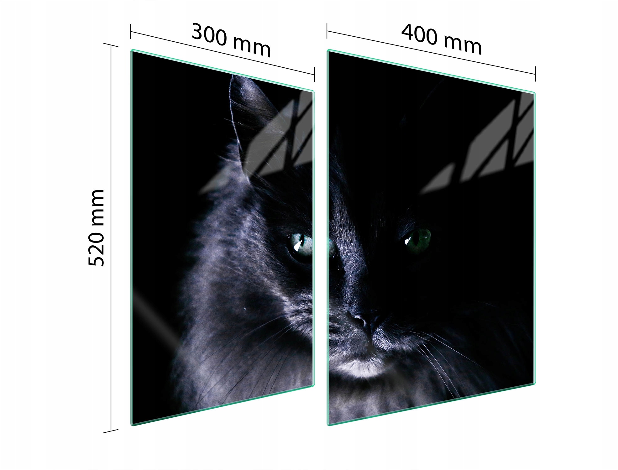 Skleněná Ochranná Deska Na Sporák 70x52 Kočka Tvrzené Sklo