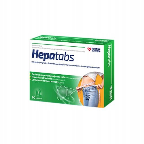 Hepatabs 60 tabletek, zdrowa wątroba Suplement diety Silesian Pharma