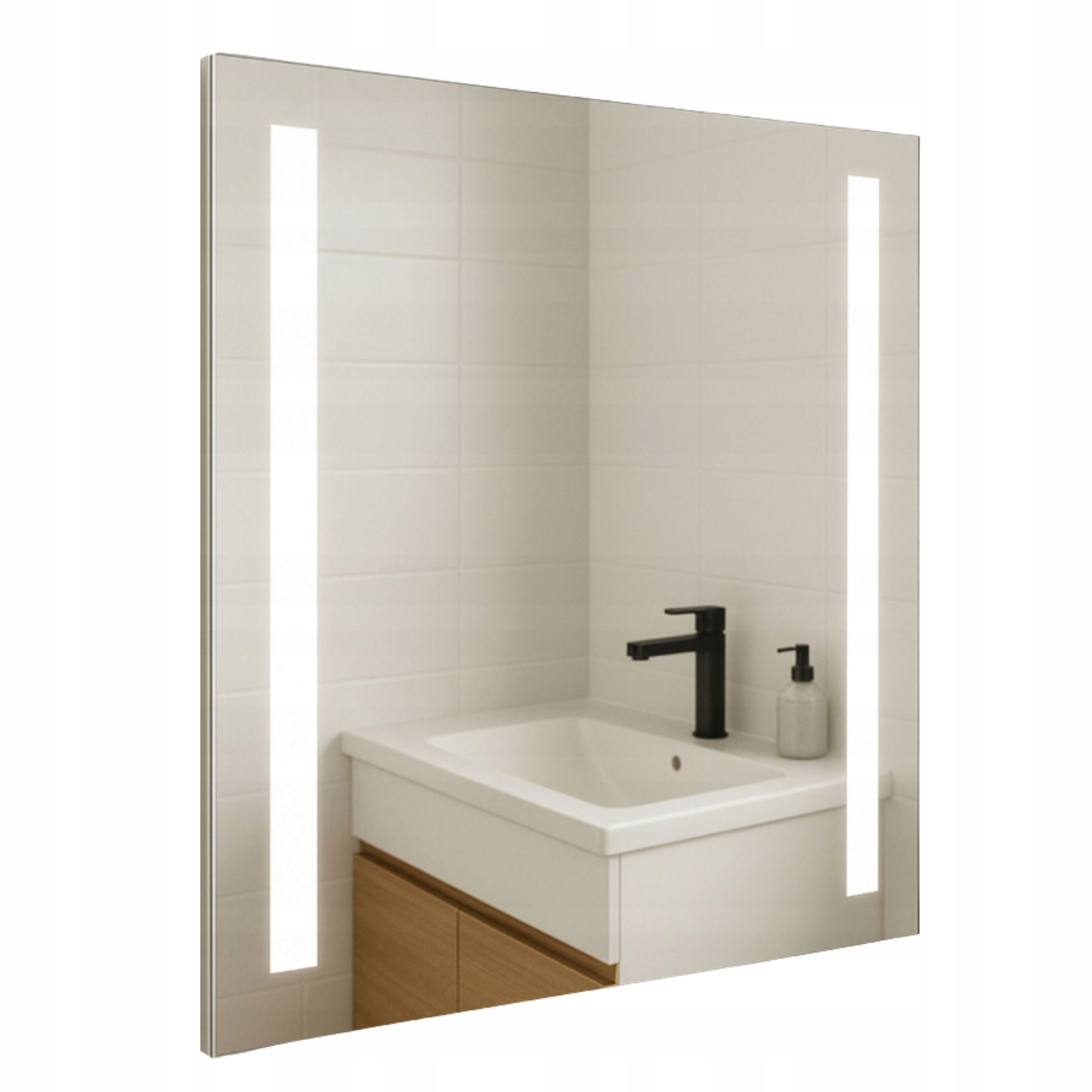 Zrcadlo do koupelny 80x80 cm Virgo Led osvětlení