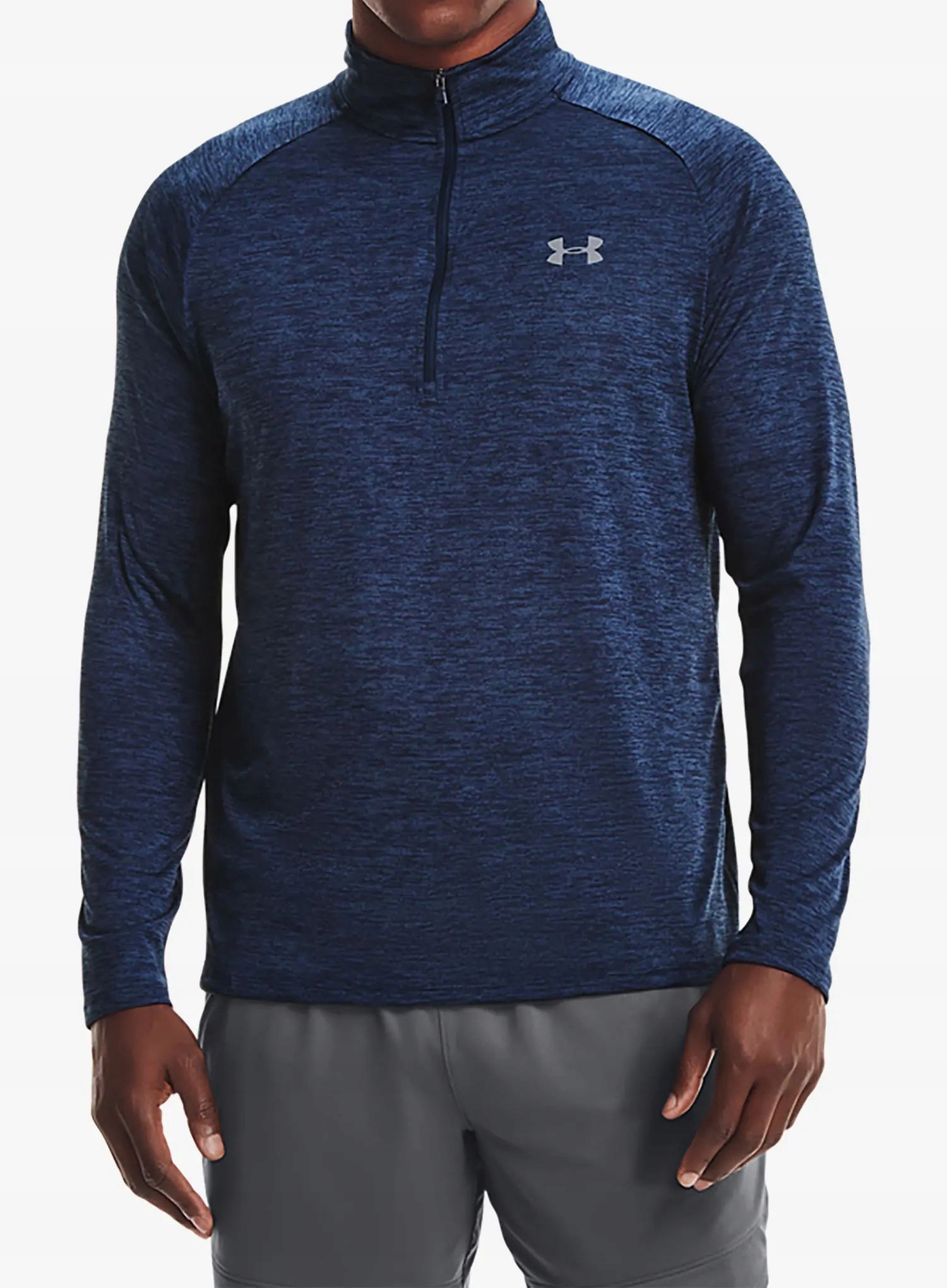 Mikina se zipem 1/2 Under Armour Tech 1/2 Zip s dlouhým rukávem academy/steel S