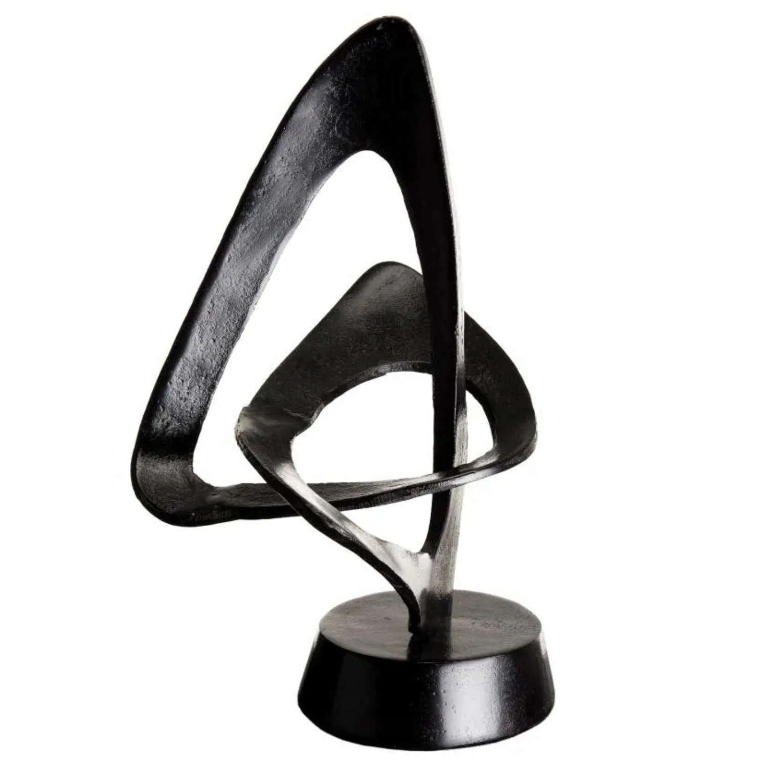 Dekorácia hliníková Jonas Black čierna, moderná socha do obývacej izby 40 cm