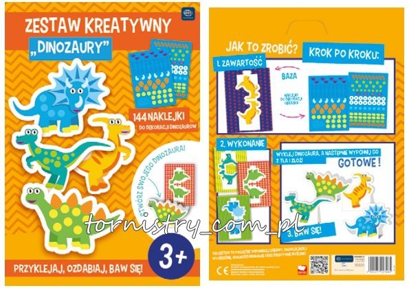 

Zestaw Kreatywny Dinozaury Naklejki Interdruk