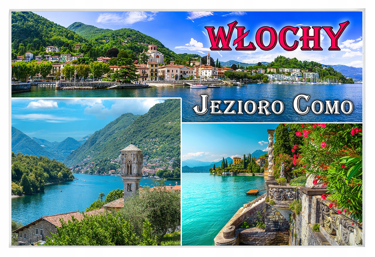 

Magnesy na lodówkę miasta Świata - Jezioro Como