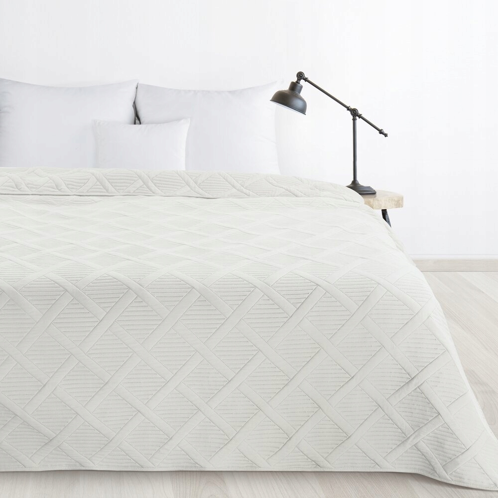 Dekorativní přehoz ALARA5 170x210 krémový prošívaný