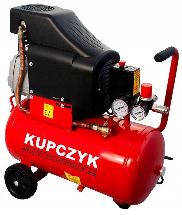 Kompresor tłokowy Sprężarka zbiornik 24 litry Kupczyk FLG-24 295 L/min