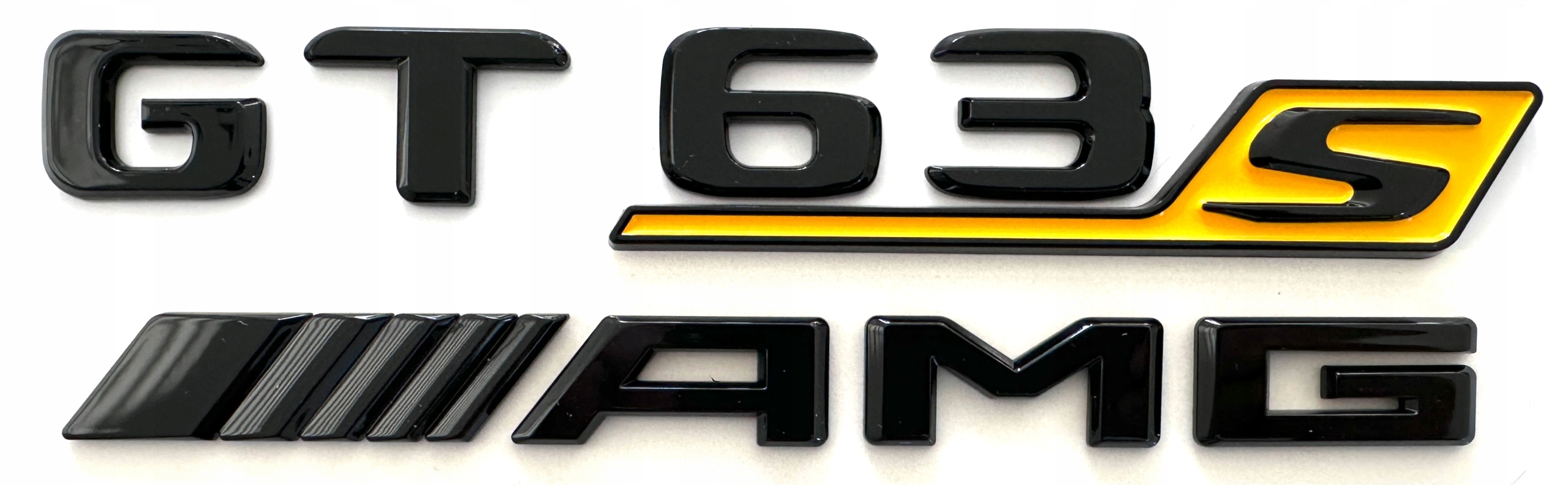 Mercedes Gt 63S Amg emblém značka logo nápis čierny