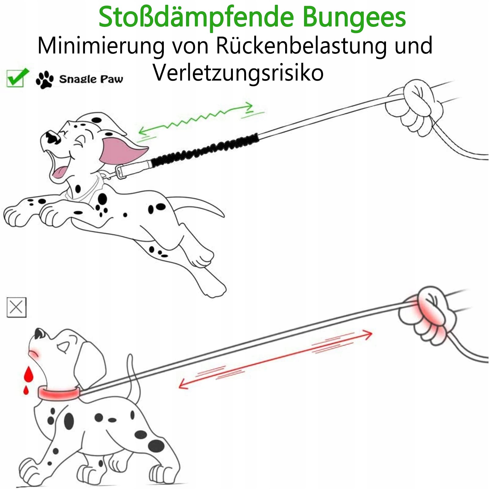 Levně Sada 2 pružných prodlužek pro tlumení tahání