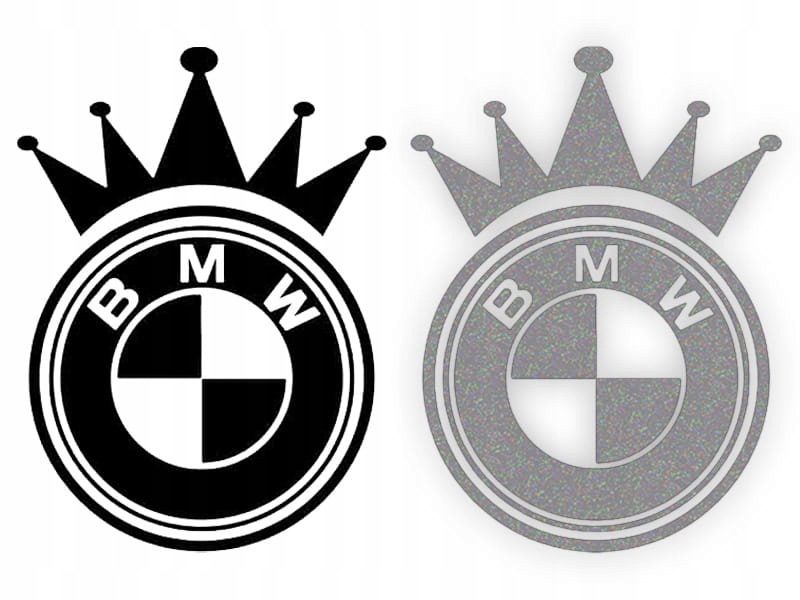 BMW KING - Naklejka na samochód na auto - ODBLASKOWA| HOLOGRAM
