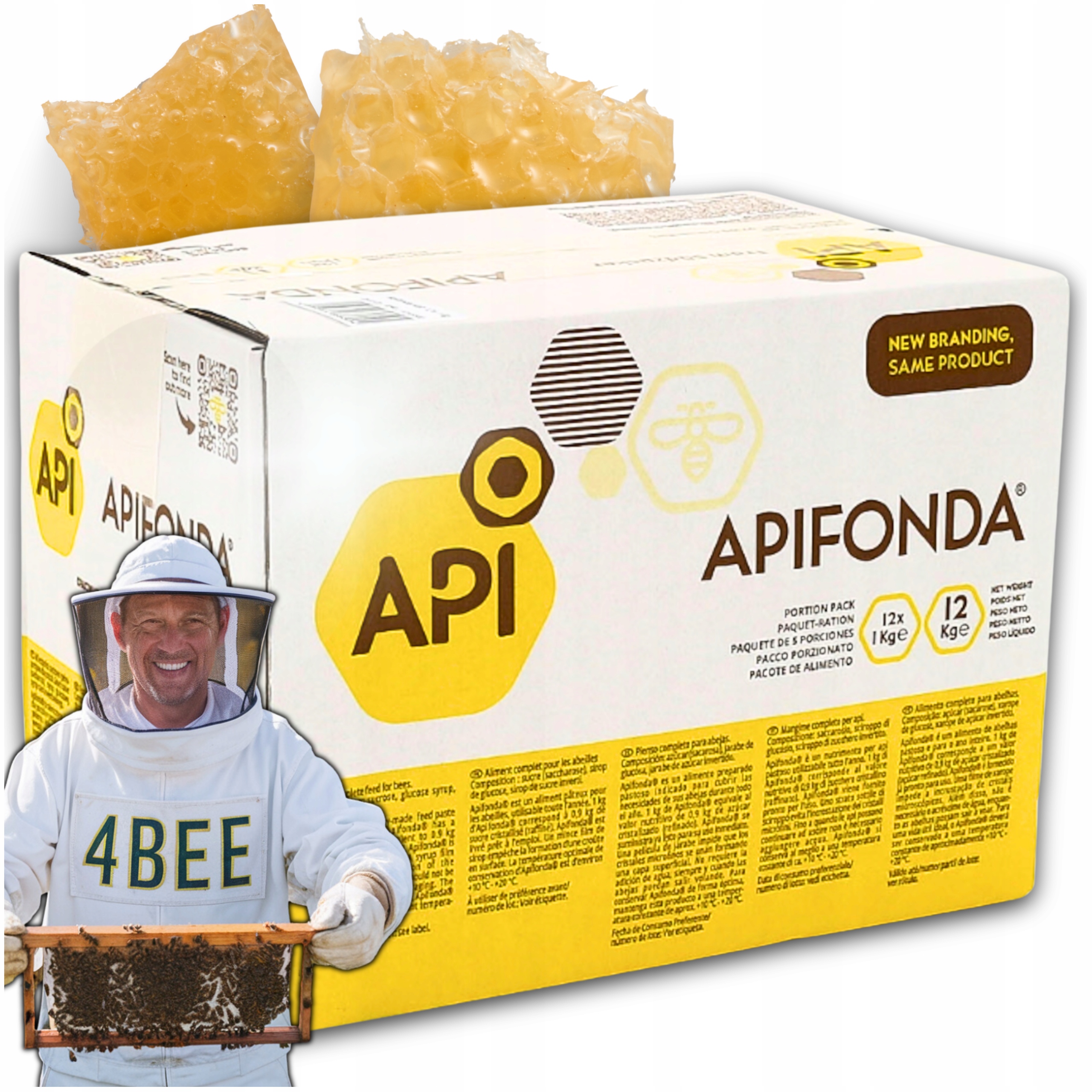 Apifonda 12x1kg ciasto dla pszczół fondant