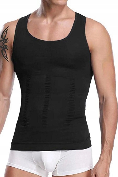 KOSZULKA MĘSKA WYSZCZUPLAJĄCA PODKOSZULKA SLIM FIT PODKOSZULEK MĘSKI XL Dekolt okrągły