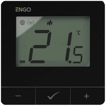 Engo Natynkový, Internetový Regulátor Teploty ZIGBEE/868 MHz 230V Čierny